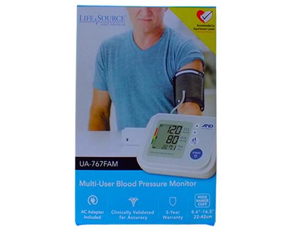 Carton color box of blood pressure monitor AU-767FAM